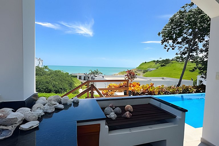 Hermosa casa en Jama Campay con vista al mar